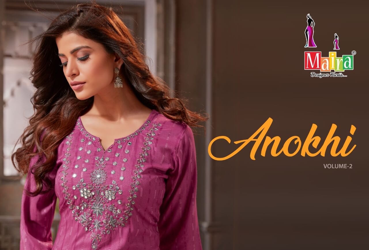 Mayra Anokhi 2 Festive Wear Heavy Rayon Designer Kurti With Bottom Collection